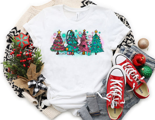 Nurse Christmas Tree Shirt - Christmas Nurse Shirt