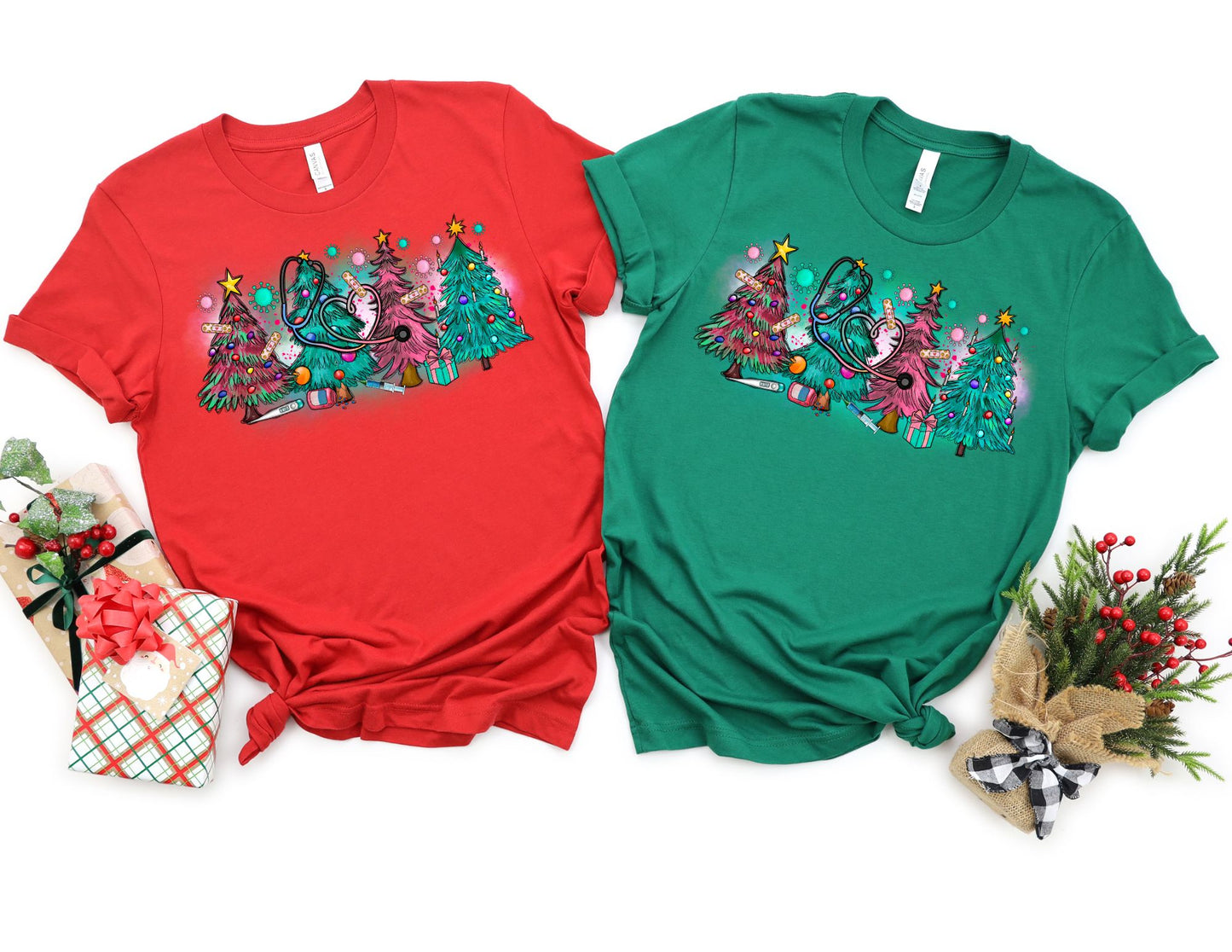 Nurse Christmas Tree Shirt - Christmas Nurse Shirt