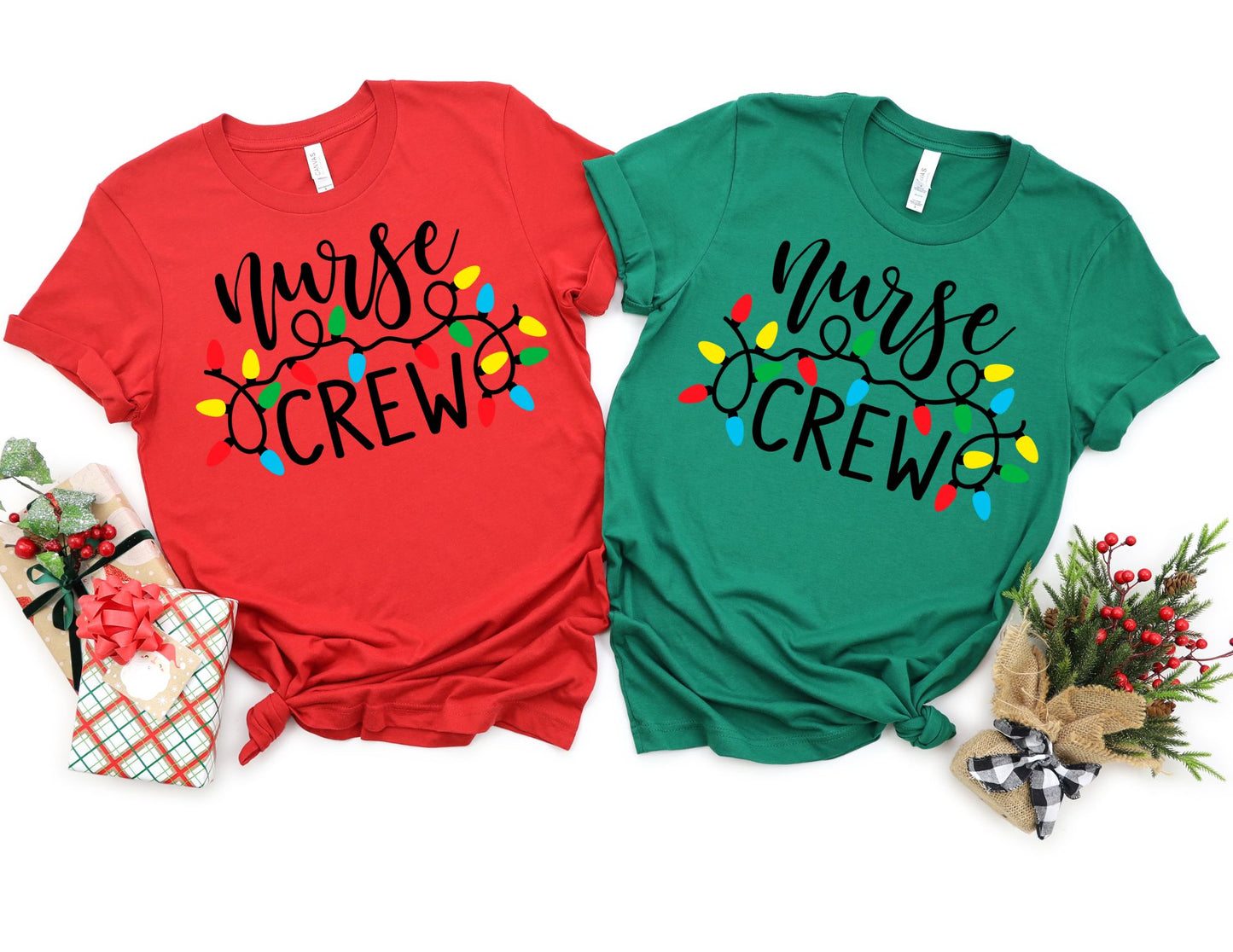 Nurse Crew Christmas Lights Shirt - Christmas Nurse Shirt