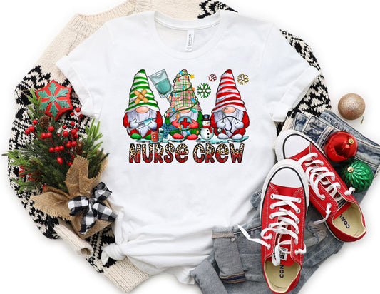 Christmas Gnome Nurse Crew Shirt - Christmas Nurse Shirt