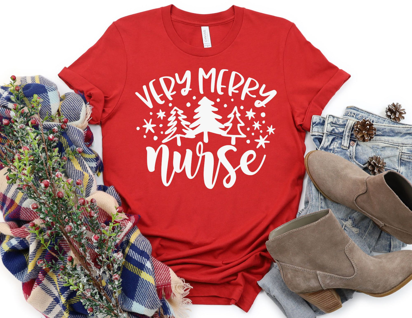 Very Merry Nurse Shirt - Christmas Nurse Shirt