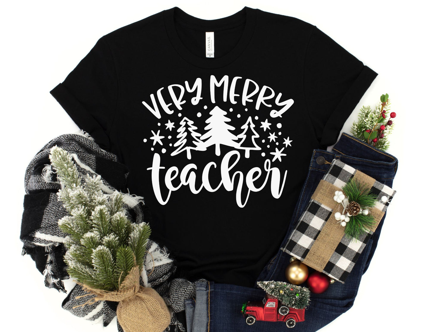 Very Merry Teacher Shirt - Christmas Teacher Shirt