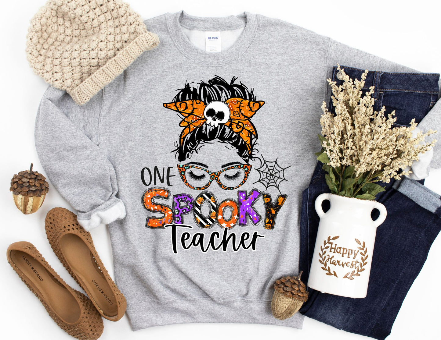 One Spooky Teacher Sweatshirt - Halloween Teacher Sweatshirt