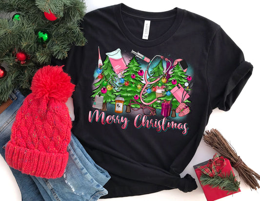 Nurse Merry Christmas Shirt - Christmas Nurse Shirt