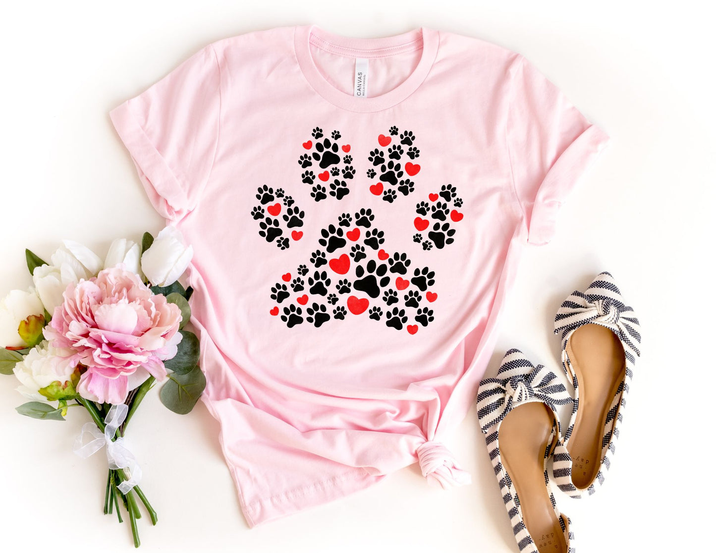 Dog Paw Shirt - Valentines Day Shirt