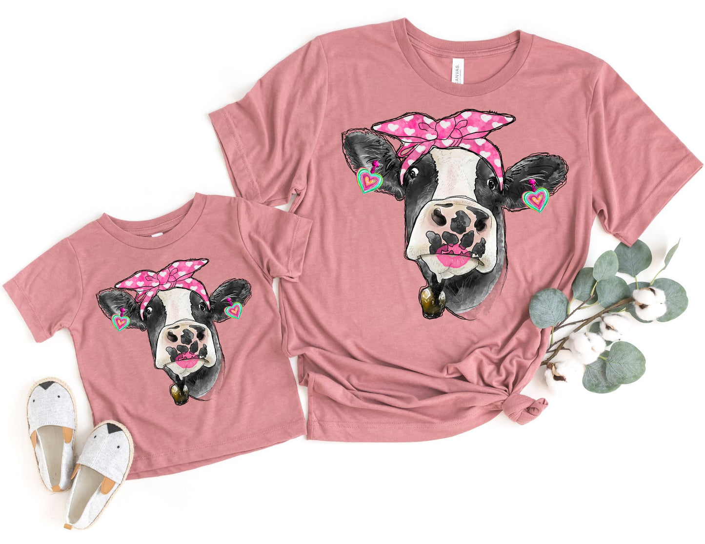 Cow Valentine Shirt - Valentines Day Mommy and Me Shirts