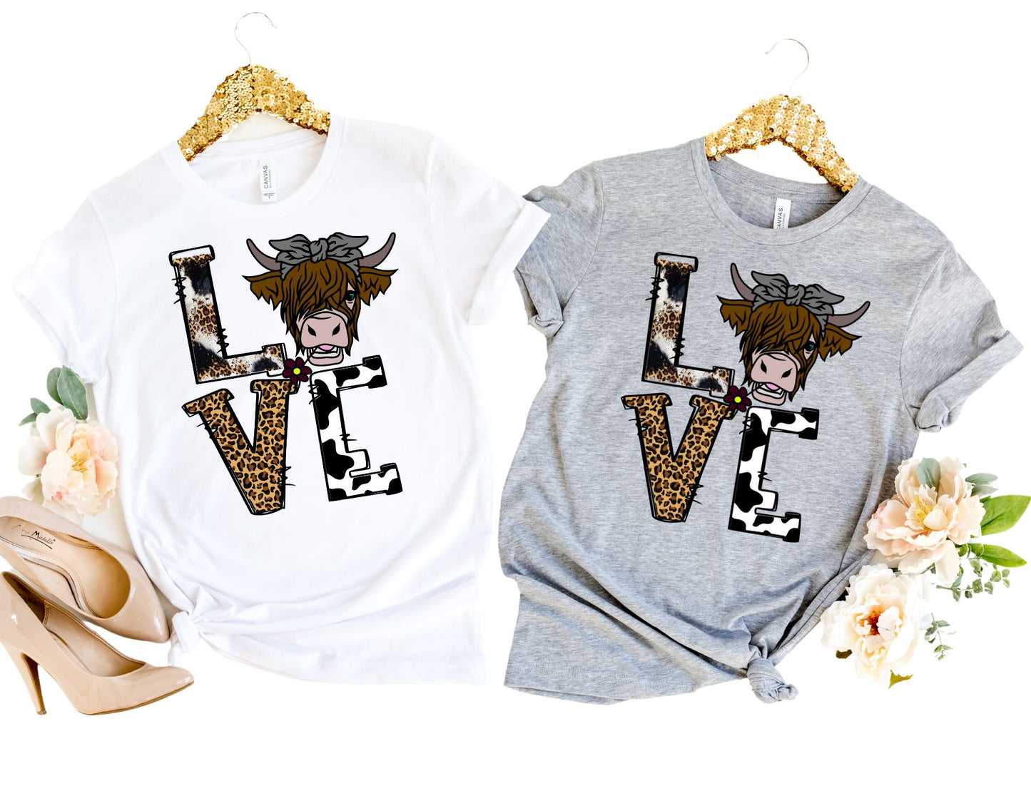 Love Highland Cow Shirt - Valentines Day Shirt