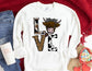 Love Highland Cow Sweatshirt - Valentines Day Sweatshirt