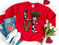 Love Highland Cow Sweatshirt - Valentines Day Sweatshirt