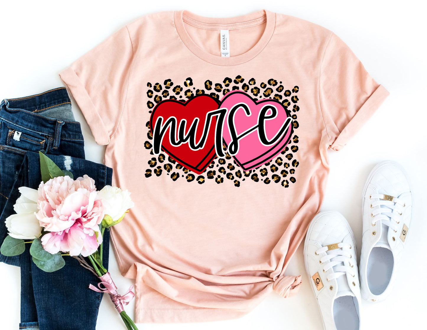 Leopard Nurse Valentine Shirt - Valentine Nurse Shirt