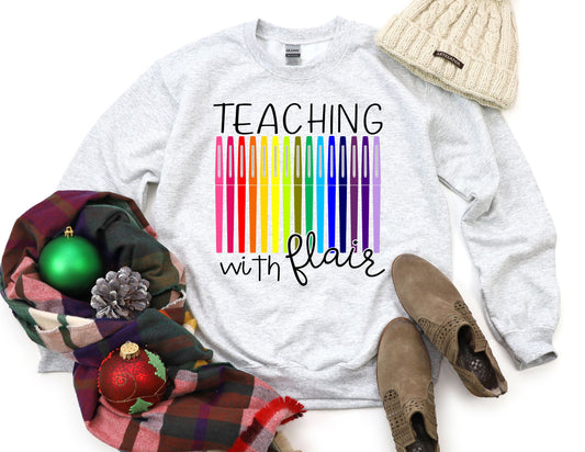 Teaching with Flair Design 2 Sweatshirt - Teacher Sweatshirt