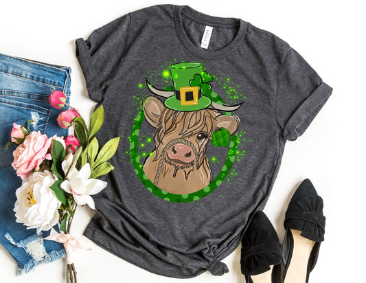 Highland Cow St Patricks Shirt - St Patricks day Shirt