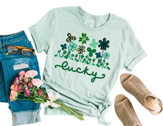 Lucky Flowers Shirt - St Patricks day Shirt
