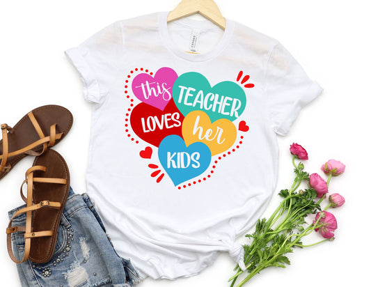 This Teacher Loves Her Kids Shirt - Valentine Teacher Shirt