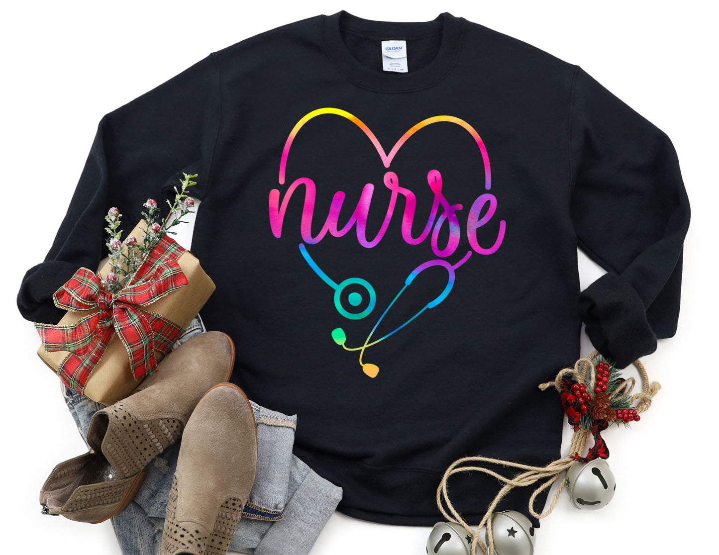 Colorful Nurse Stethoscope Sweatshirt - Nurse Sweatshirt