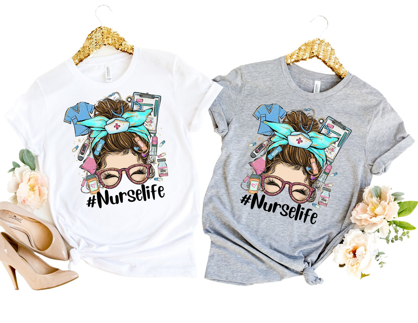 Nurse Life Lady Bandana Shirt - Nurse Shirt