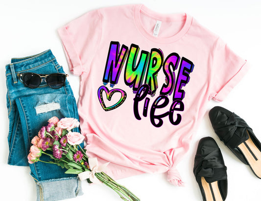 Colorful Nurse Life Shirt - Nurse Shirt