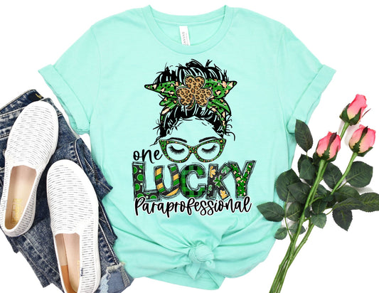 One Lucky Paraprofessional Shirt - Paraprofessional St Patricks Day Shirt