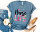 Nurse Life Pink Floral Stethoscope Shirt - Nurse Shirt