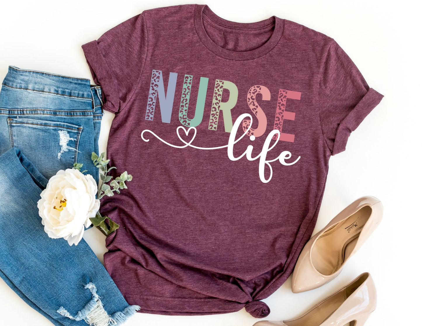 Leopard Nurse Life Shirt - Nurse Shirt