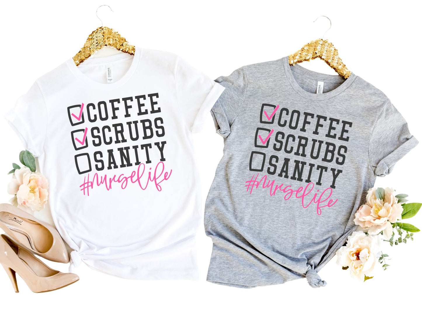 Coffee Scrubs Sanity Nurselife Shirt - Nurse Shirt