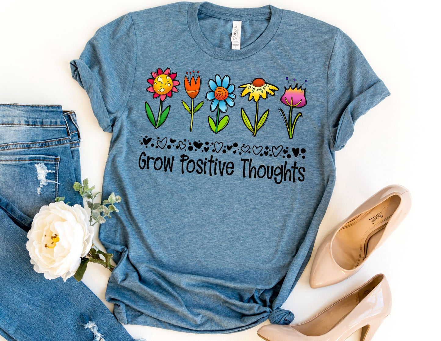 Grow Positive Thoughts Shirt - Teacher Shirt