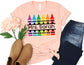 Custom Crayon Teacher Shirt - Teacher Shirt