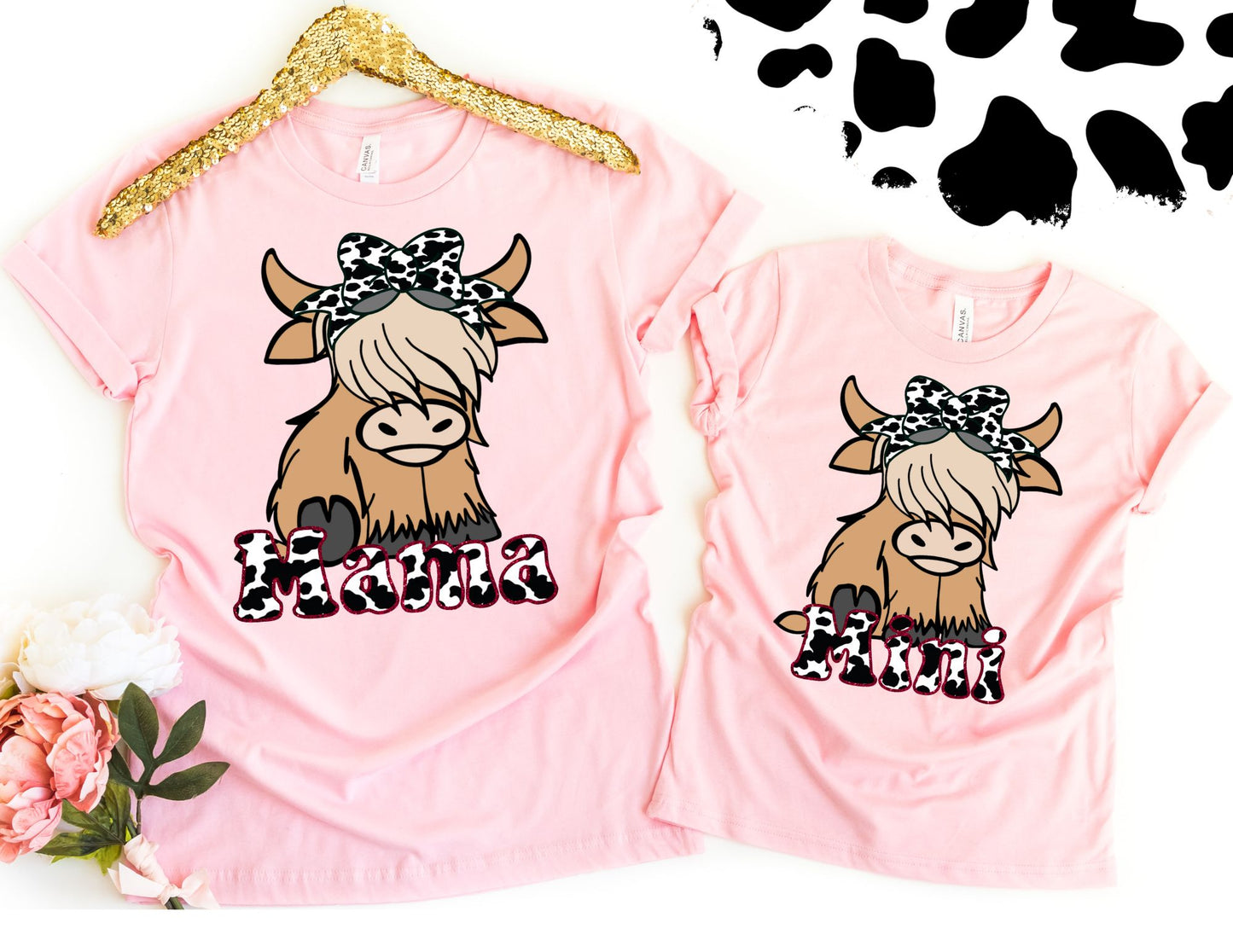 Mama and Mini Highland Cow Shirt - Mommy and Me Shirts