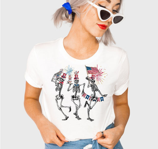 Skeleton 4th of July Shirt - Fourth of July Shirt
