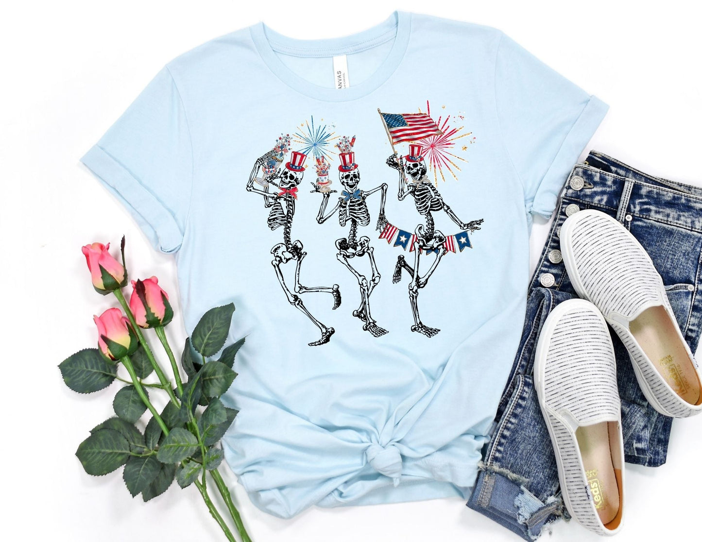 Skeleton 4th of July Shirt - Fourth of July Shirt