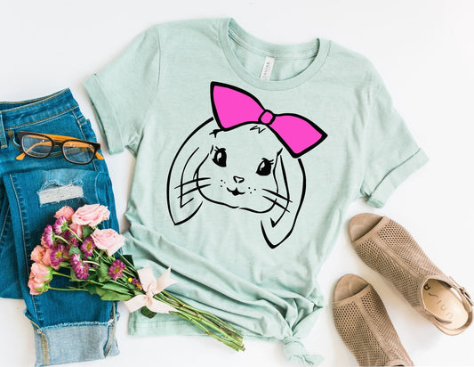 Easter Bunny with Bow Shirt - Easter Shirt