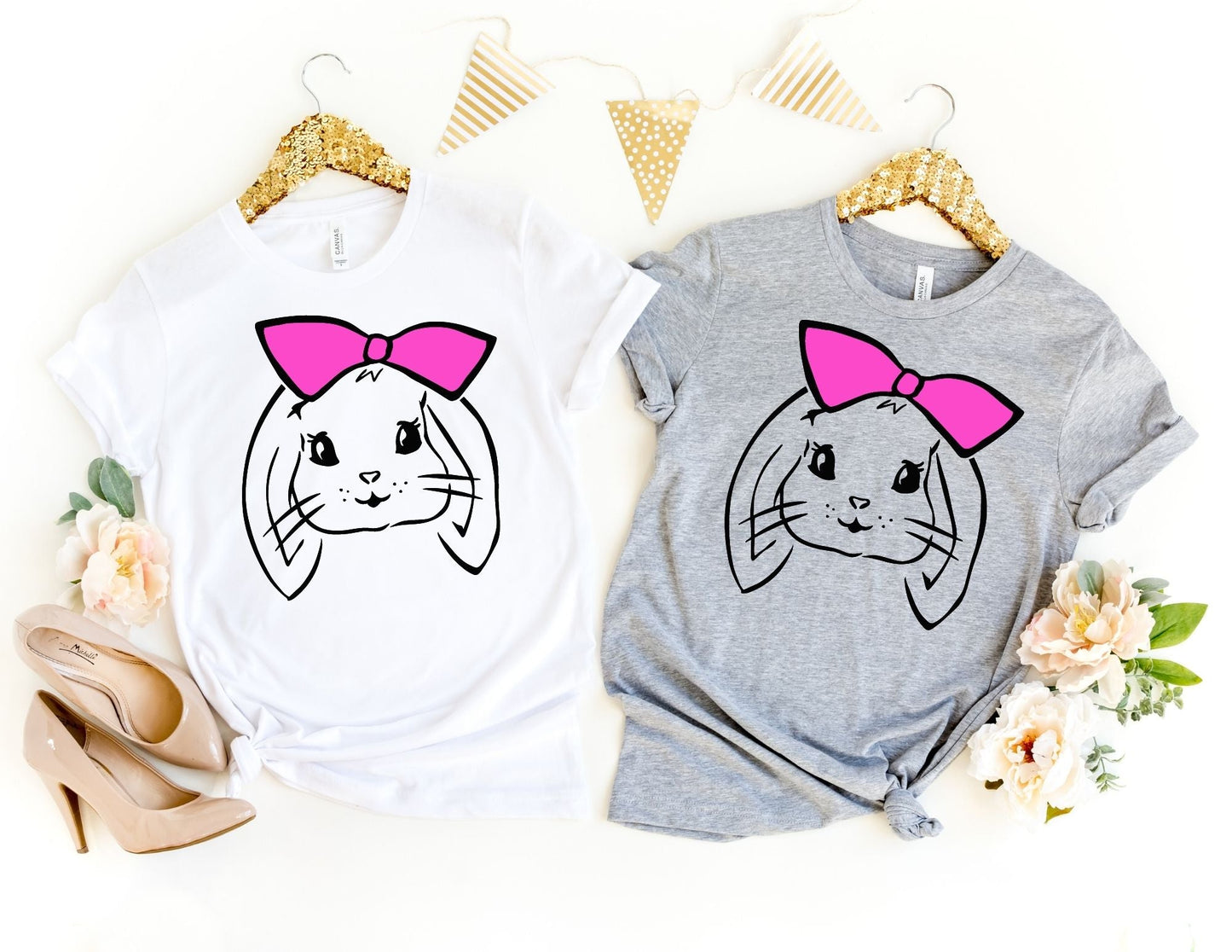 Easter Bunny with Bow Shirt - Easter Shirt