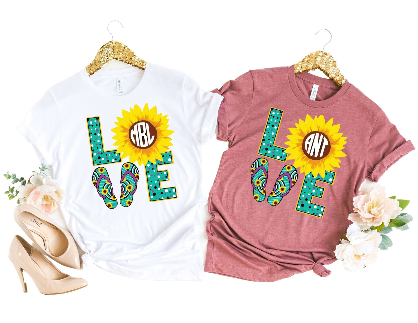 Love Summer Monogram Shirt - Custom Monogrammed Shirt