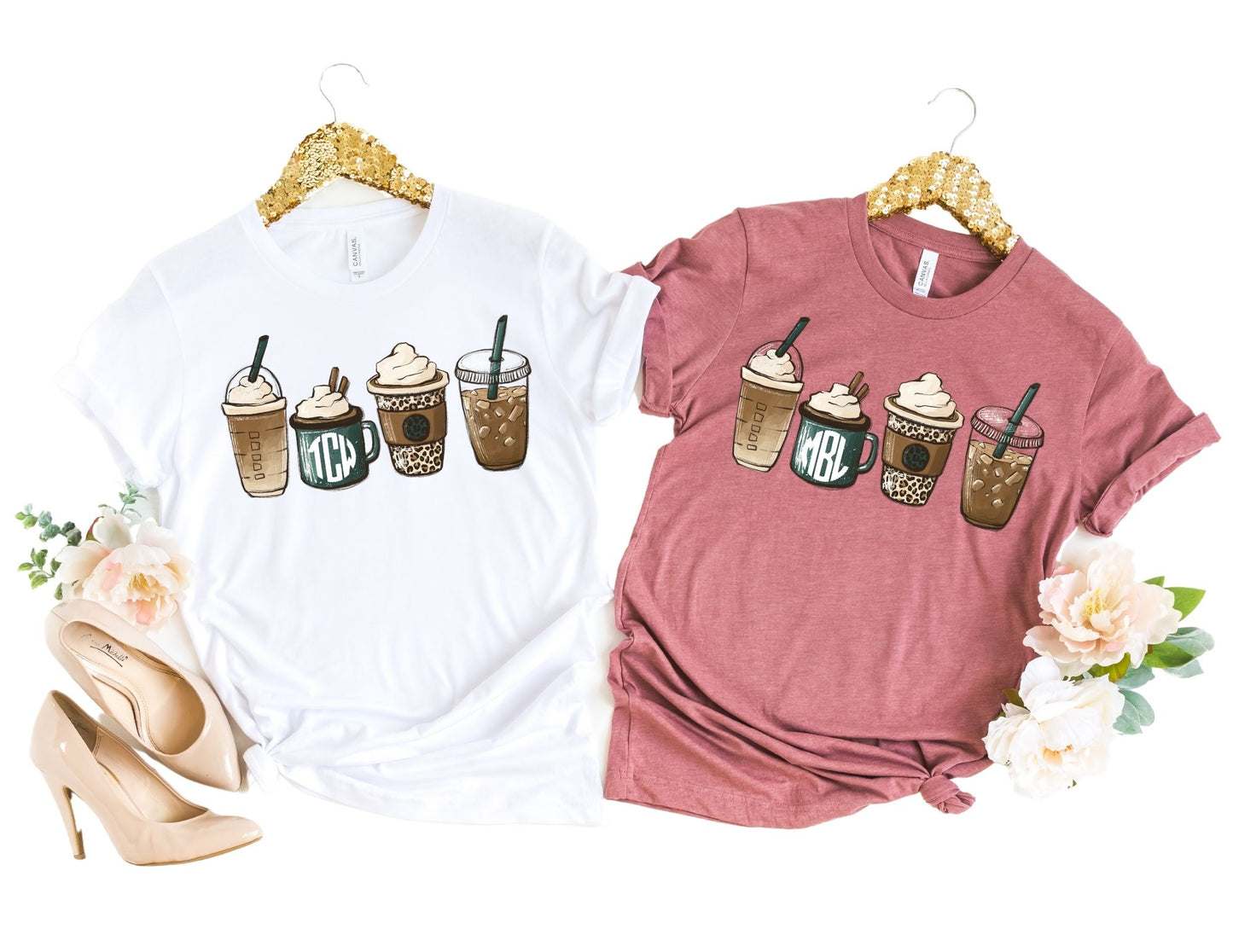 Coffee Monogram Shirt - Custom Monogrammed Shirt