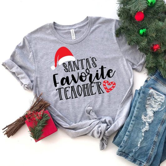 Santa's Favorite Teacher Shirt - Christmas Teacher Shirt