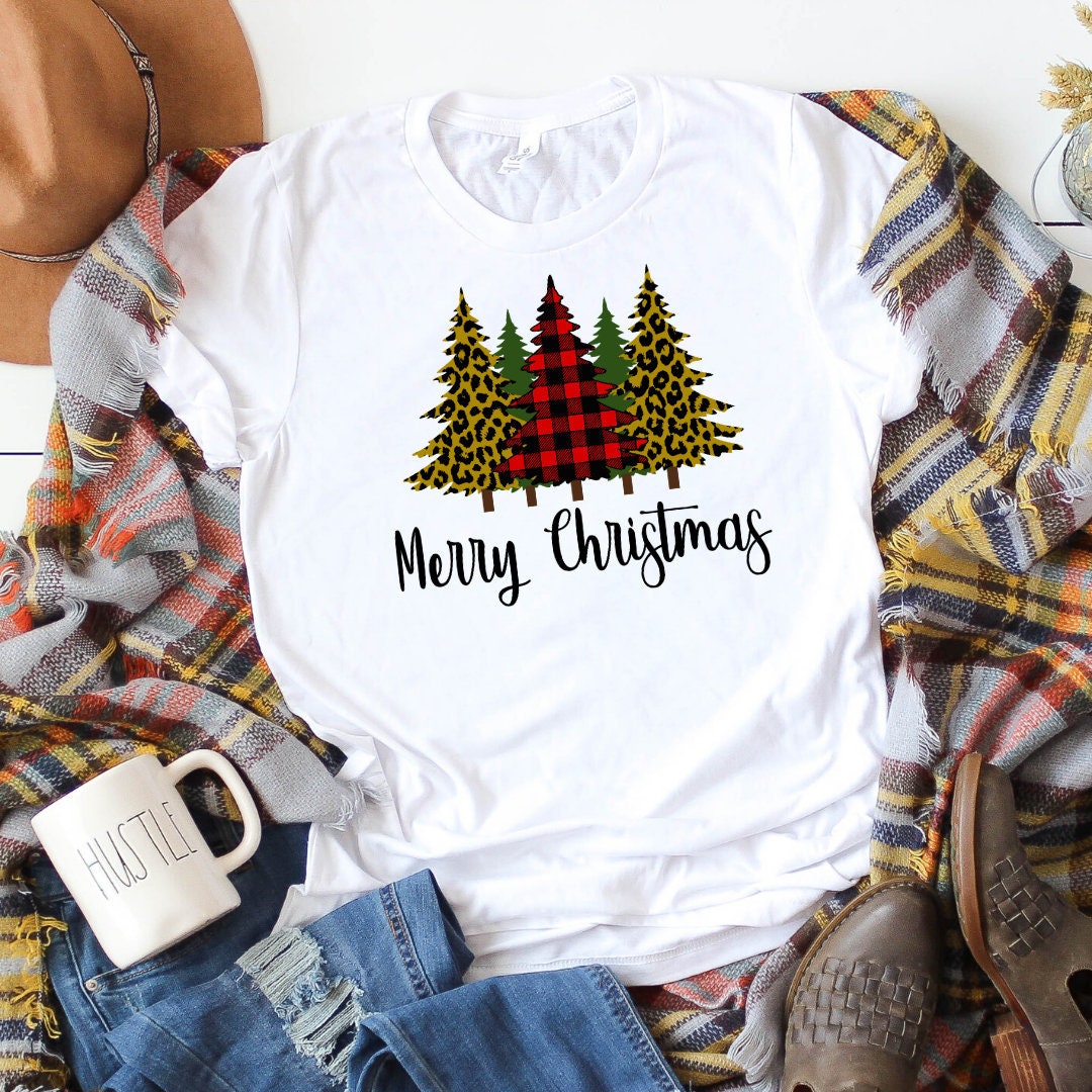 Merry Christmas Leopard Trees Shirt - Christmas Shirt