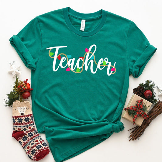 Teacher Christmas Shirt - Christmas Lights Teacher Shirt