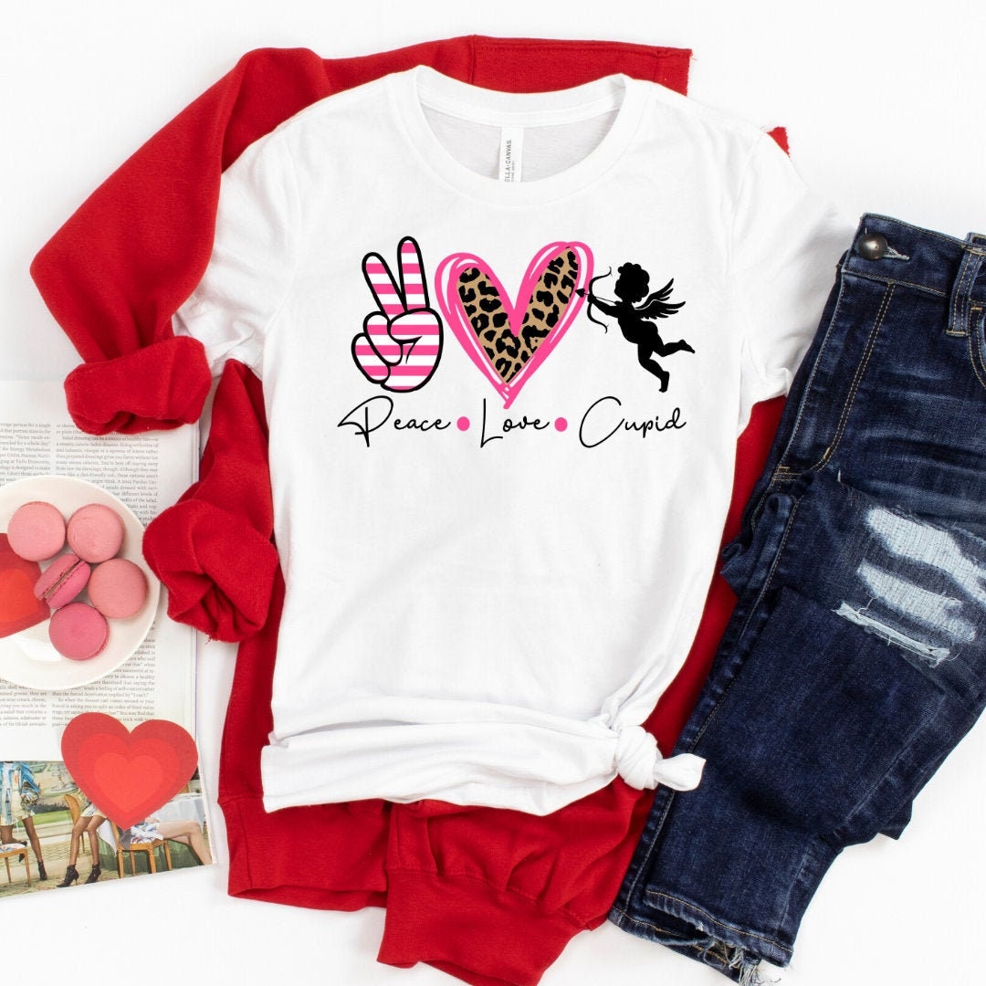 Peace Love Cupid Shirt - Valentines Shirt