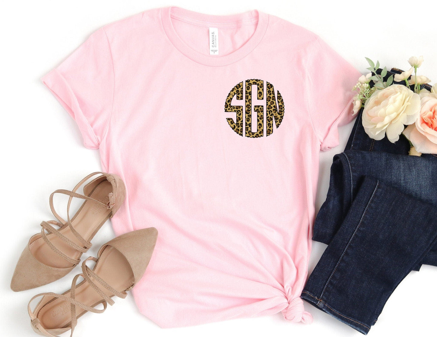 Custom Leopard Monogram Shirt - Leopard Monogrammed Shirt