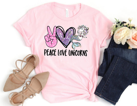 Peach Love Unicorns Shirt - Unicorn Shirt