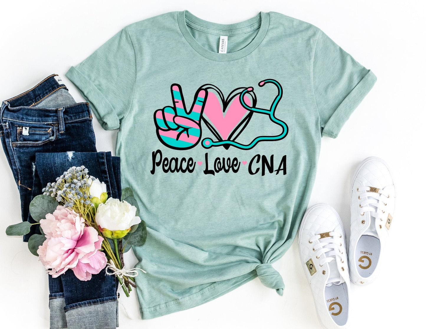 Peace Love CNA Shirt - CNA Shirt