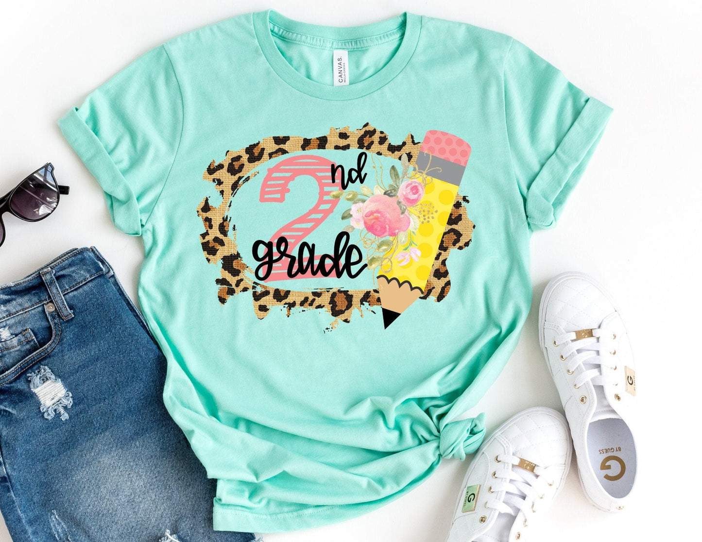 Second Grade Leopard Shirt - Teacher Shirt