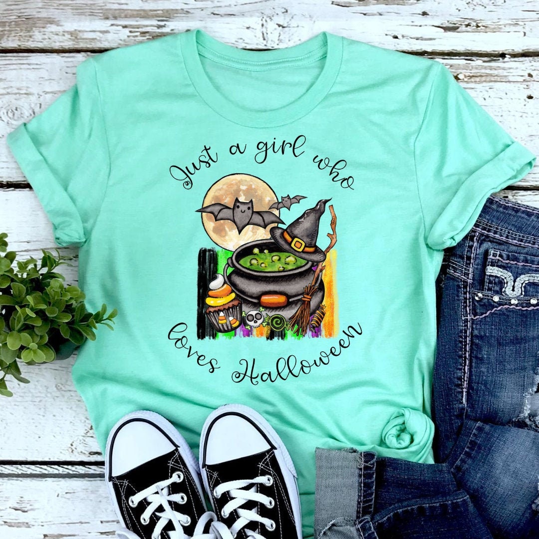 Just a Girl Who Loves Halloween Shirt - Happy Halloween Shirt