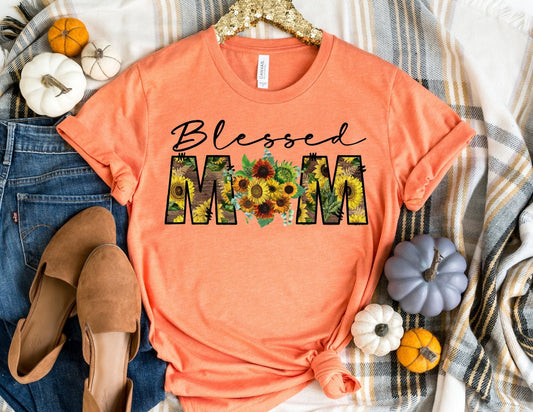 Blessed Mom Sunflower Shirt - Mom Shirt