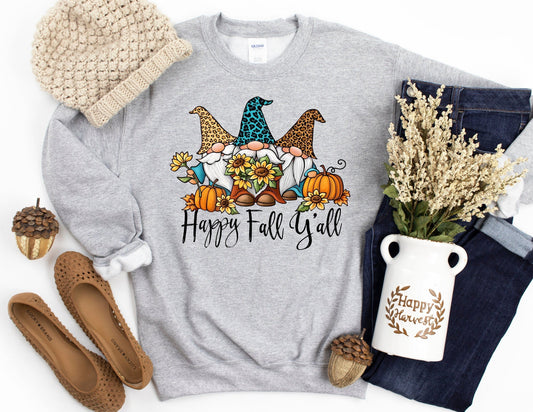 Happy Fall Y'all Gnome Sweatshirt - Fall Sweatshirt