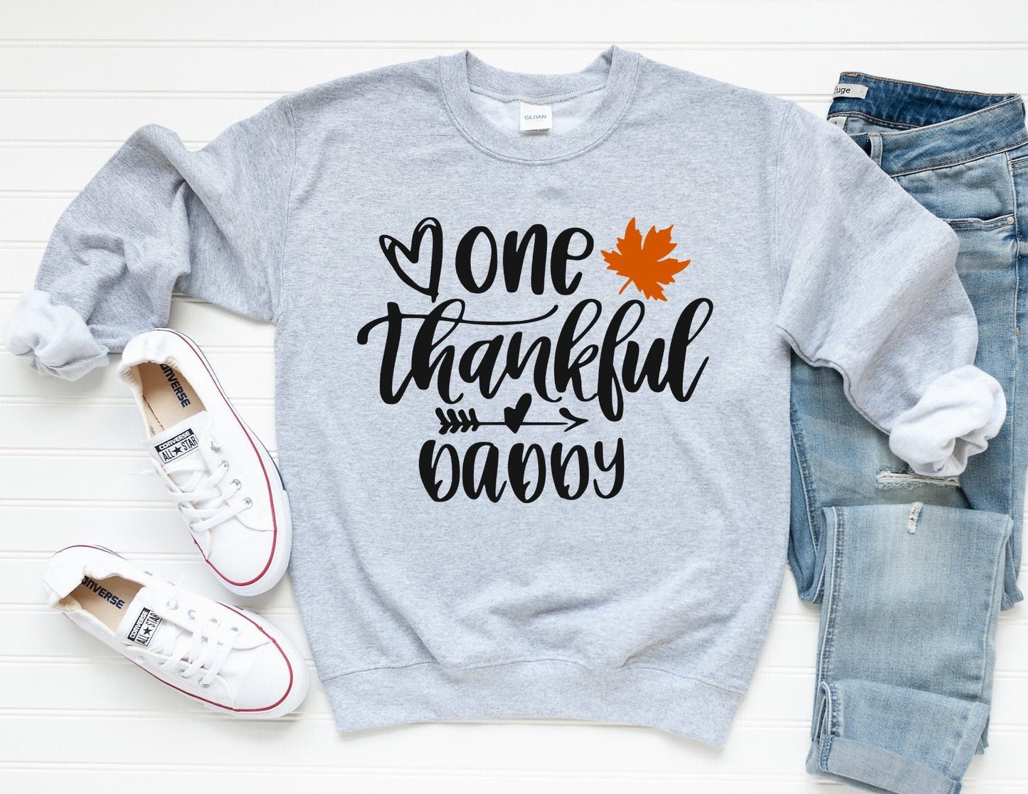 One Thankful Daddy Sweatshirt - Dad Thanksgiving Sweatshirt