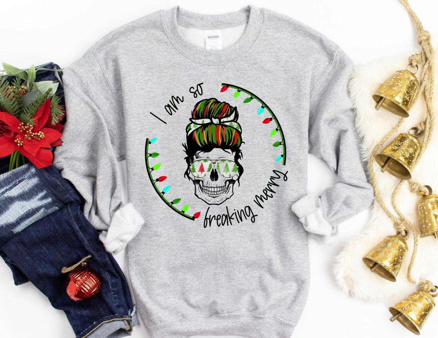 I am So Freaking Merry Sweatshirt - Christmas Sweatshirt