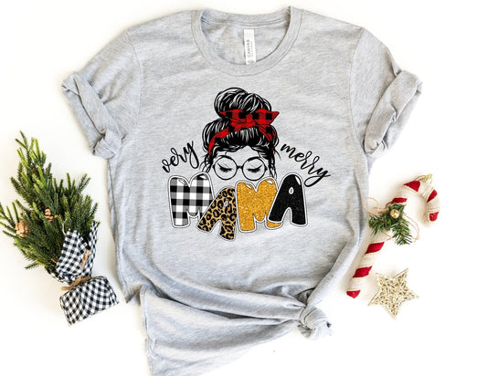 Very Merry Mama Christmas Shirt - Mom Christmas Shirt