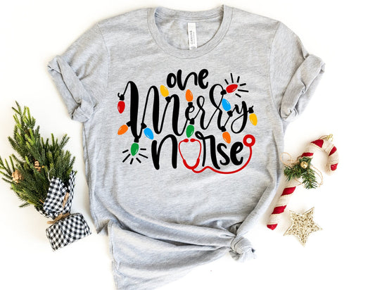 One Merry Nurse Shirt - Christmas Nurse Shirt