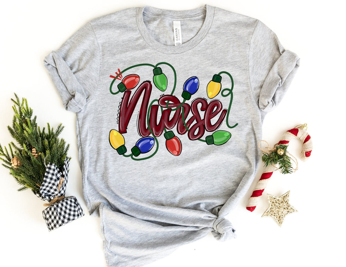 Nurse Christmas Lights Shirt - Christmas Nurse Shirt